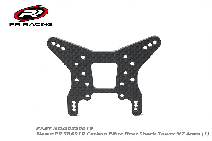 3449 20220019 PR SB401R Carbon Fibre Rear Shock Tower V2