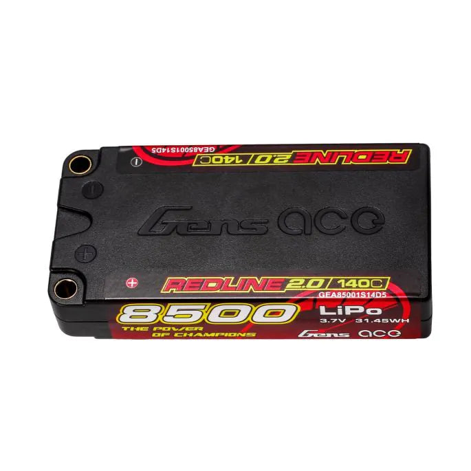2785 GEA85001S14D5 Gens Ace Redline 2.0 Series 8500mAh 1S2P 3.7V 140C Lipo Battery Pack with Hardcase 65#
