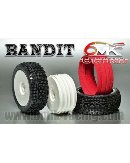 2812 TKU81525 Pneus BANDIT 15/25° + Inserts + ULTRA blanches (paire)