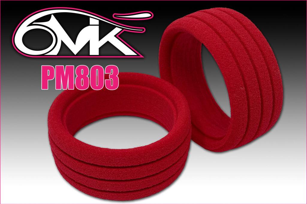 2817 PM803 Inserts de Pneus TT 1/8 6MIK 2025 - ROUGE (paire)