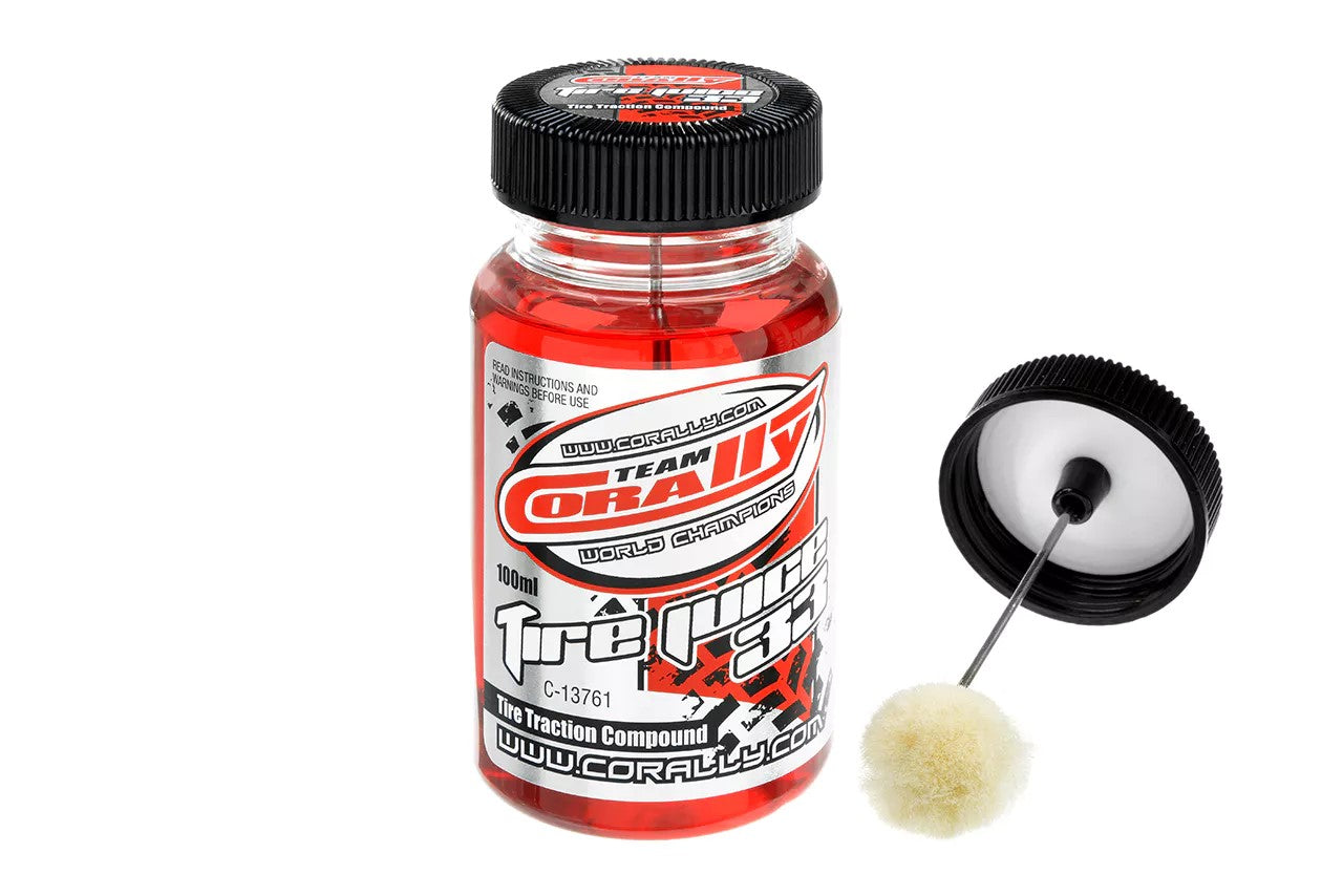 3763 C-13761 Team Corally - Tire Juice 33 - Rouge - Asphalte / Mousse