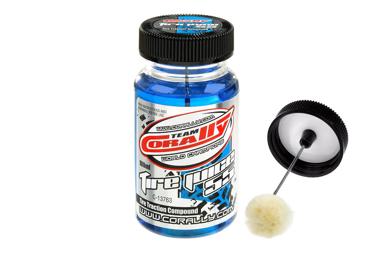 3765 C-13763 Team Corally - Tire Juice 55 - Bleu - Tapis / Mousse