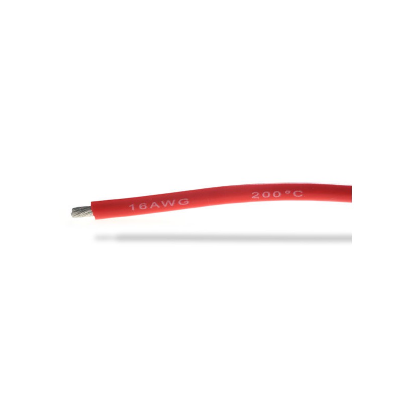 3785 BEEC3016R Fil silicone 16AWG (1,32mm²) rouge - 1m