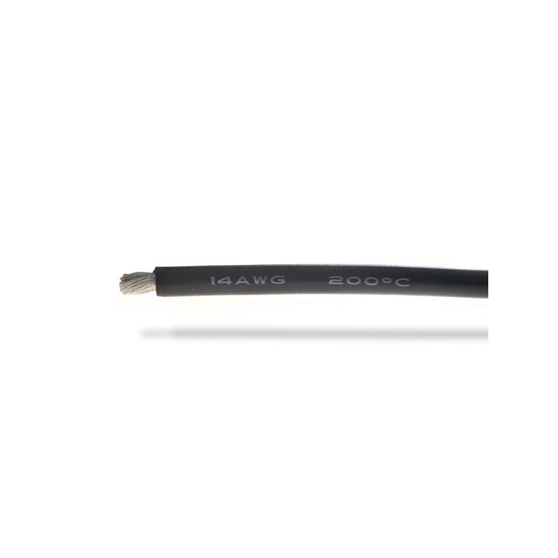 3788 BEEC3014K Fil silicone 14AWG (2,12mm²) noir - 1m