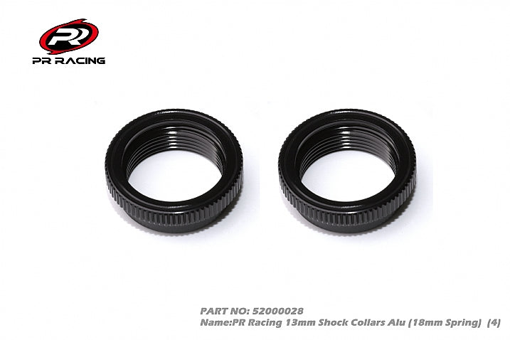3448 52000028 PR Racing 13mm Shock Collars Alu (18mm Spring) (2)
