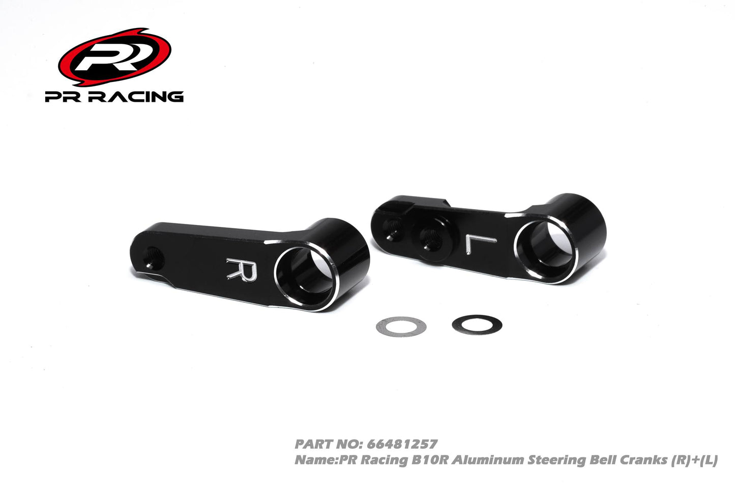3405 66481257 PR Racing B10R Aluminum Steering Bell Cranks (R)+(L)