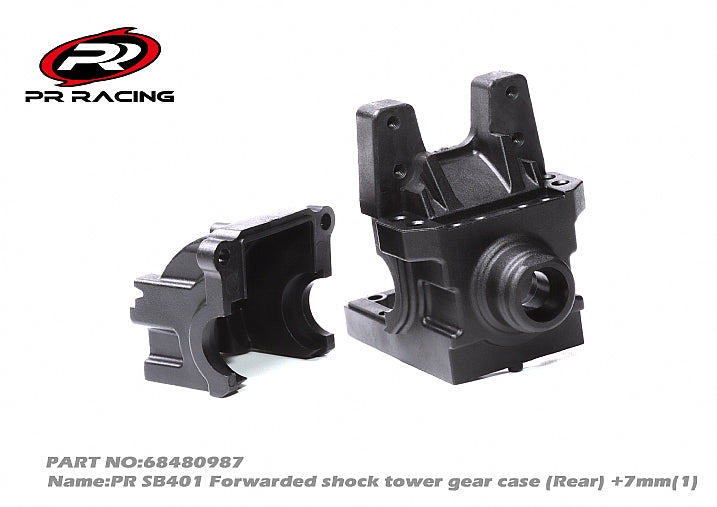 3452 68480987 PR SB401 Forwarded shock tower gear case (rear) +7mm (1)