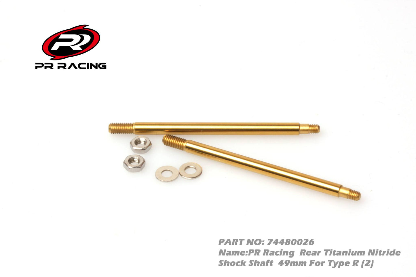 3083 74480026 Rear Titanium Nitride Shock Shaft -49mm For Type R (2)