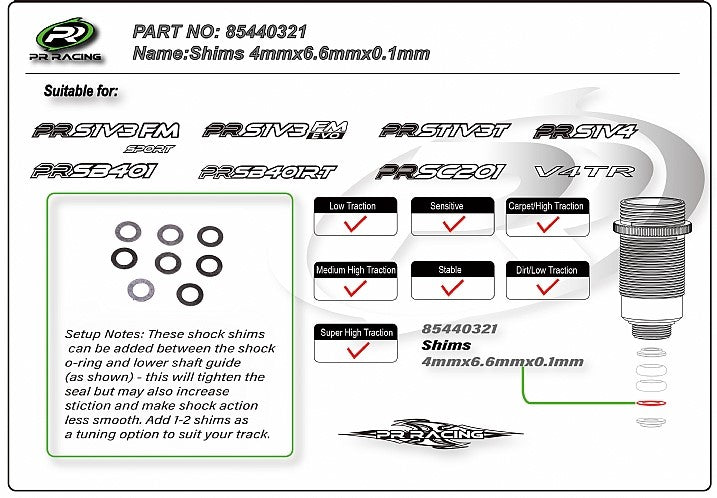 3316 85440321 Shims 4x6.6x0.1mm (8)
