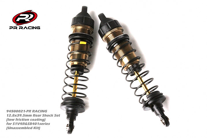 3130 94500021 PR RACING 12.8x39.5mm Rear Shock Set (low friction coating) for S1V4R&SB401series (2)