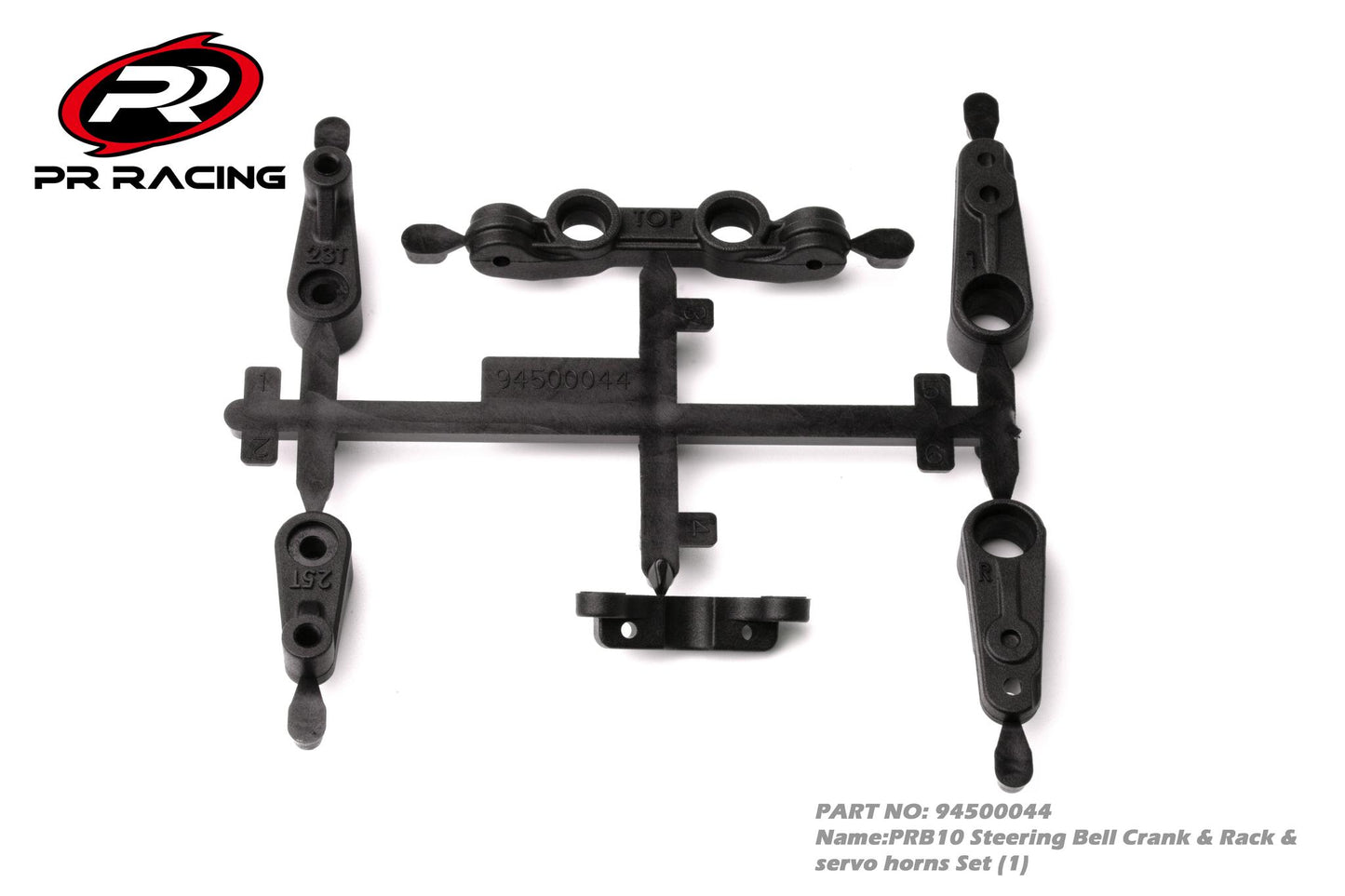 3324 94500044 PRB10 Steering Bell Crank & Rack & servo horns Set (1)