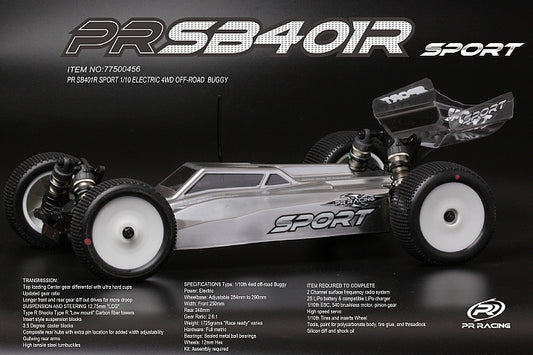 3218 PR Racing SB401-R-SPORT 10th Electric 4wd Off Road Buggy Kit (Gear Diff Version)