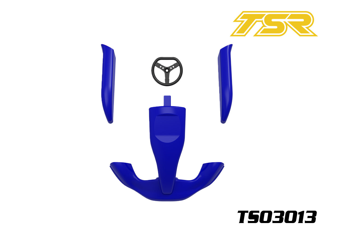 2712	TS03013-BL	TS03013-BL, Car Plastic shell set, Blue.