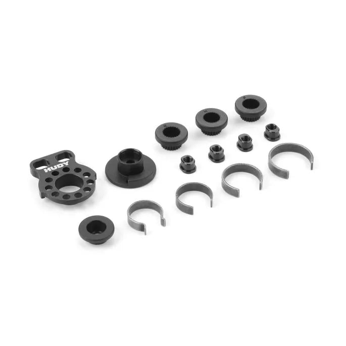 2769	H293351	HUDY ALU ADJUSTABLE SERVO SAVER 1/12 - SET