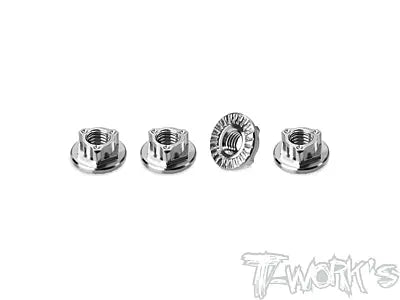 2776	TP-195-A	T-Work's 64 Titanium Ultra Light Weight Serrated M4 Wheel Nuts (4pcs)