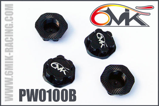 2851	PW0100B	Ecrous de roues Borgnes noir (4 pcs)