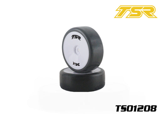 2996	TS01208-36X-RW	TS01208, 1/10 Pre-Mounted Touring Car Rubber Asphalt Slick Tires, 36X