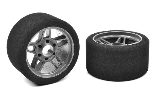 3584	C-14712-35	Team Corally - Attack foam tires - 1/8 Circuit - 35 shore - Front - 69mm - Carbon rims - 2 pcs