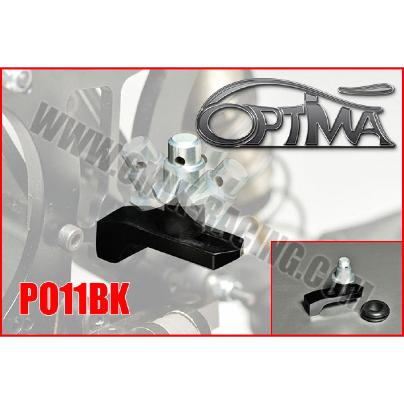 3820	PO11BK	 Support de carrosserie arrère OPTIMA sur silent-bloc NOIR