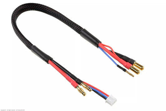 3845	GF-1202-127	Revtec - Charge/Balance Lead - 5mm Bullit Connector 2S - Charger 2S XH Connector - 2mm Bullit Connector - 14AWG Silicon Wire - 30cm - 1 pc