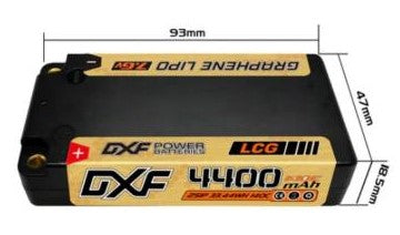 3934	DXF2S4400SLCG	DXF 2S2P 4400 140C LCG SHORTY HARDCASE 5mm
