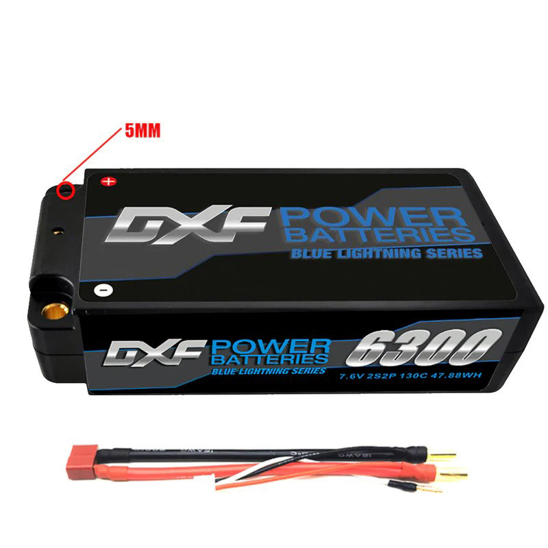 3956	DXF2S6300 BLUE	DXF 2S2P 6300 130C SHORTY HARDCASE 5mm BLUE