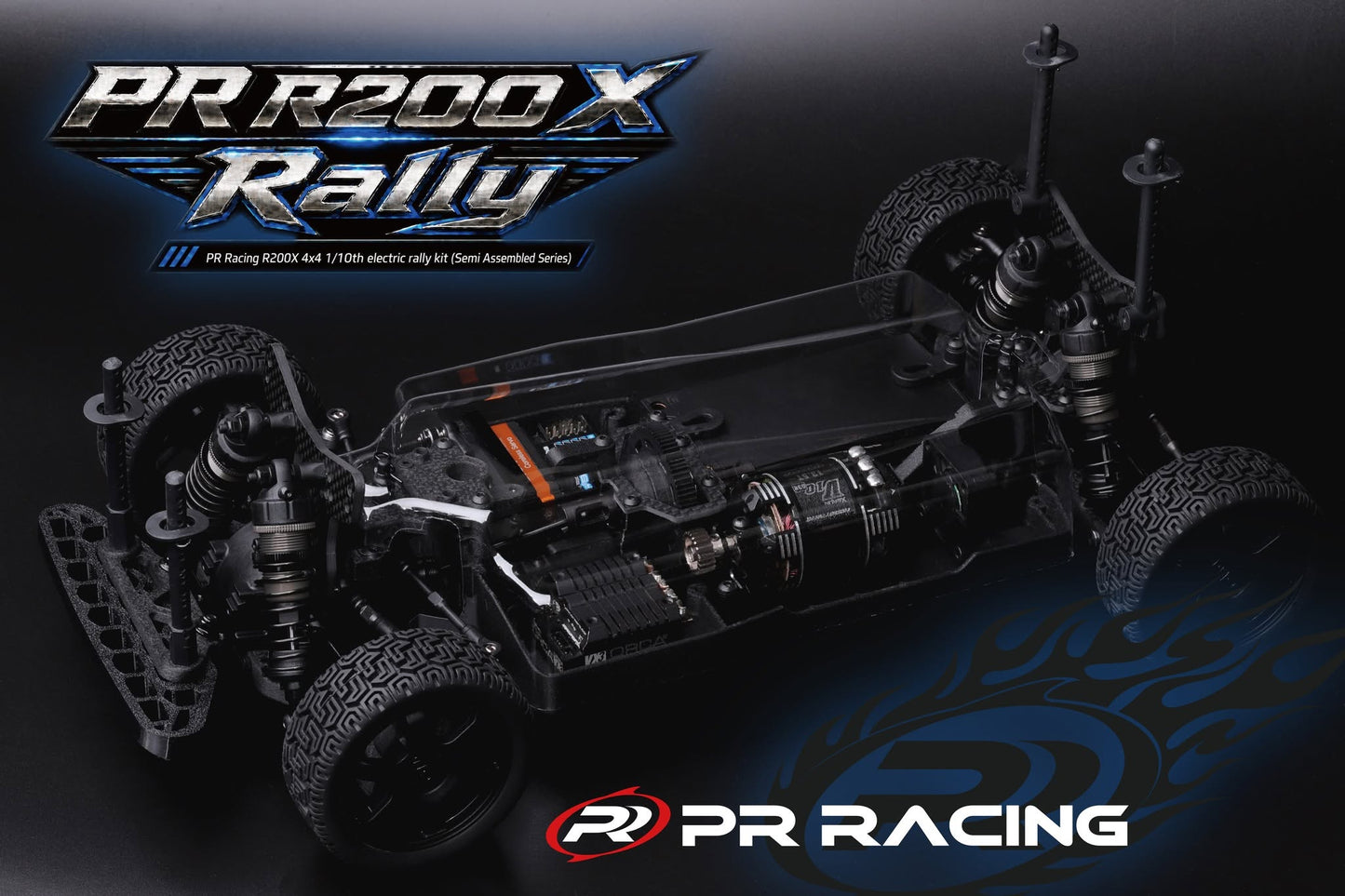 PRE ORDER 0500	55335022	PR Racing R200X 4x4 1/10th electric rally (Semi Assembled Series) (1)