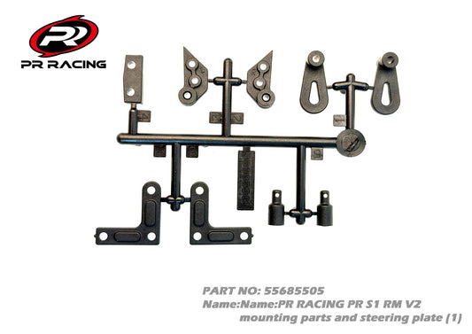 3483	55685505	PR RACING PR S1 RM V2 mounting parts and steering plate (1)