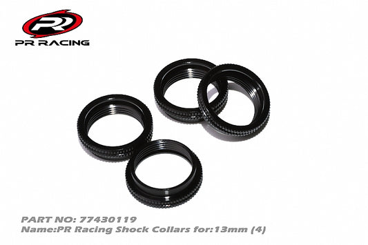 3437	77430119	PR Racing  Shock Collars for:13mm Shock Body (4)