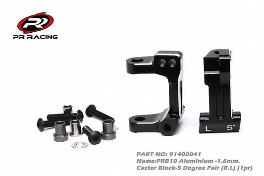 3376	91400041	PRB10 Aluminium -1.6mm Caster Block-5 Degree Pair (R.L) (1pr)