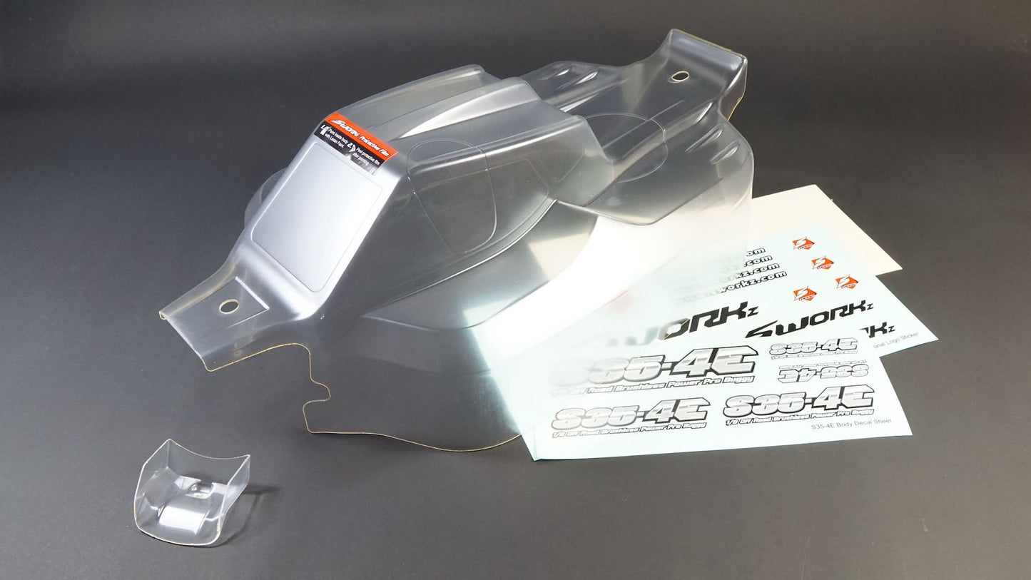 0112	SW258001CL	SWORKz Falcon ST-4 Clean Body Shell Light (90% Pre-Cut for Buggy)
