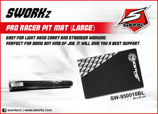 0134	SW950010BL	SWORKz Pro Racer Pit Mat Large (Black)